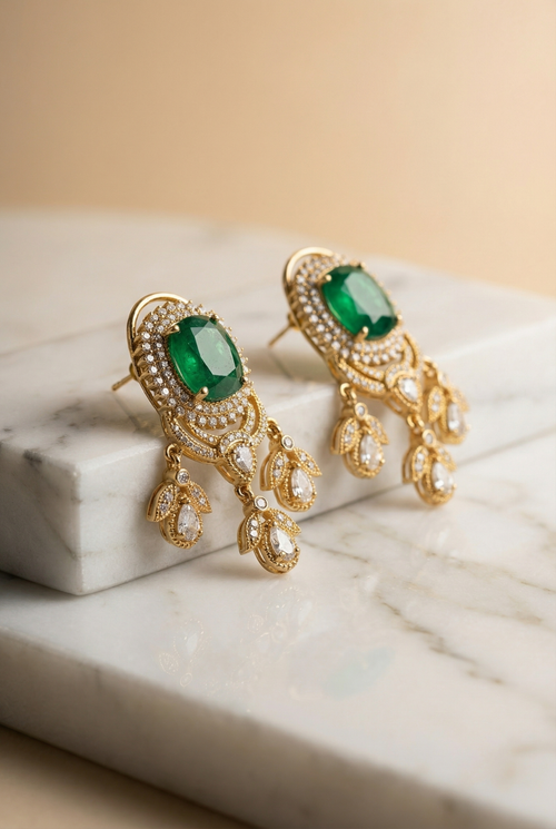 Oval Court Emerald Choker Set