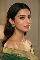 The Viridian Velvet Studs
