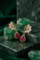 Moraya Ruby Peacock Pendant Set
