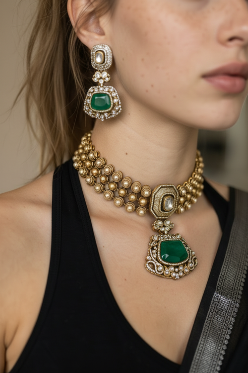 Emerald Crest Royal Choker Set