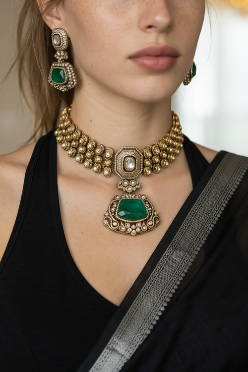 Emerald Crest Royal Choker Set